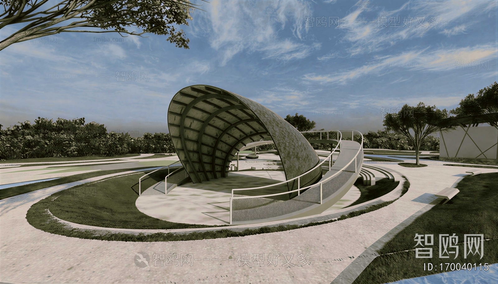 Modern Park Landscape