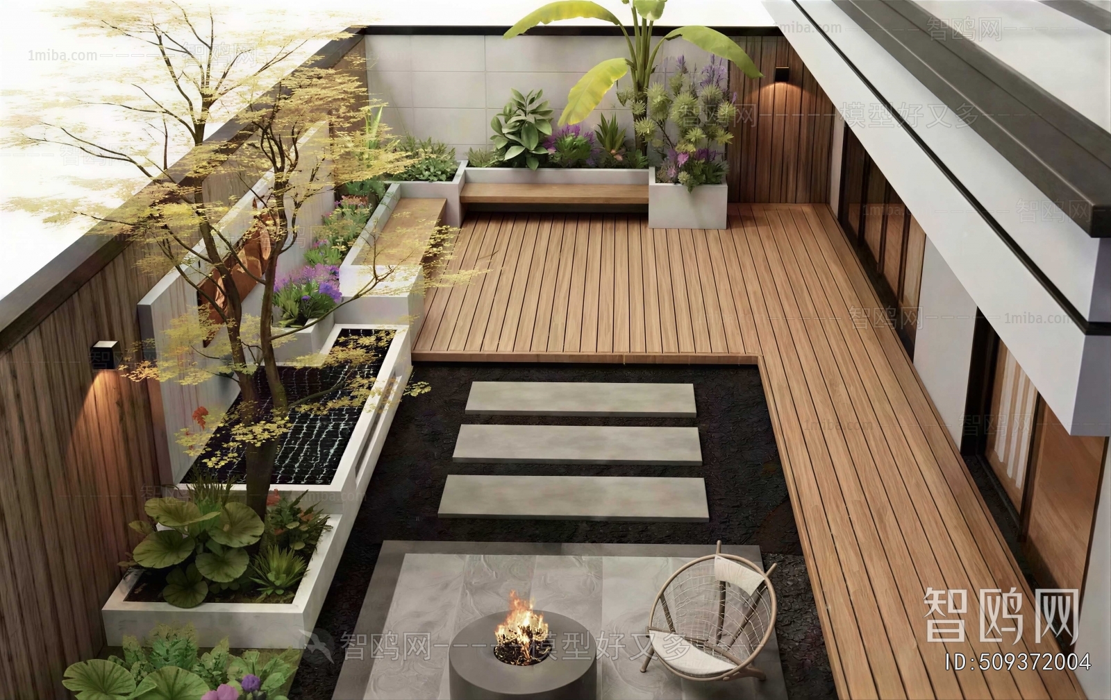 Modern Courtyard/landscape