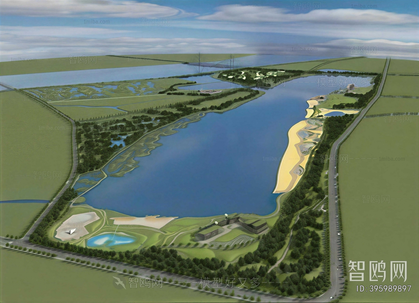 Modern Architectural Bird's-eye View Planning