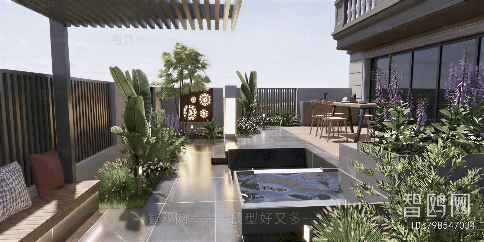 Modern Courtyard/landscape