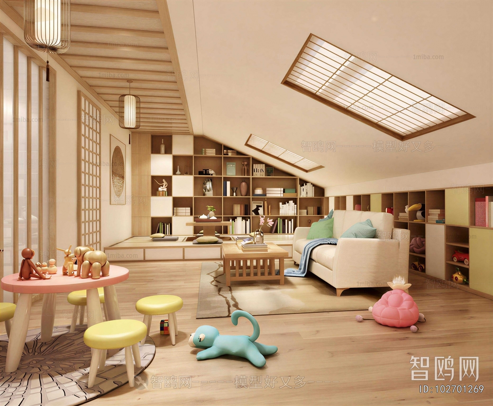 Modern Children's Room Activity Room