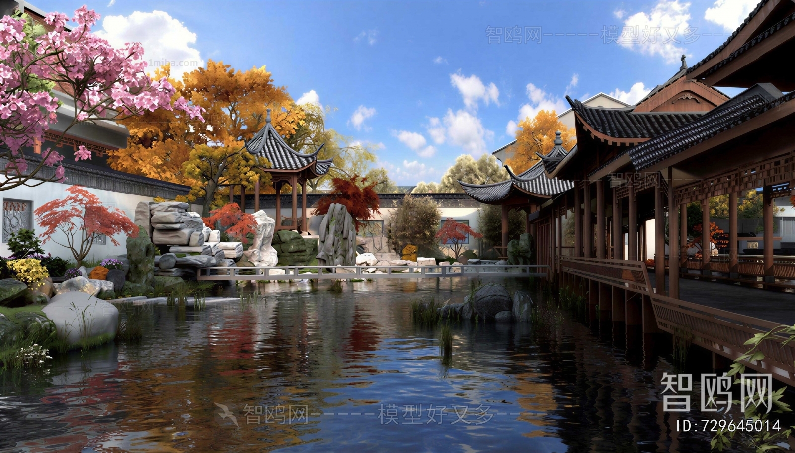 Chinese Style Park Landscape