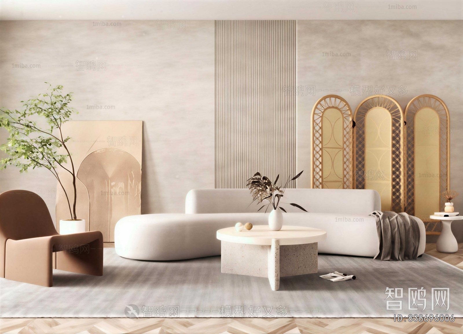 Wabi-sabi Style A Living Room