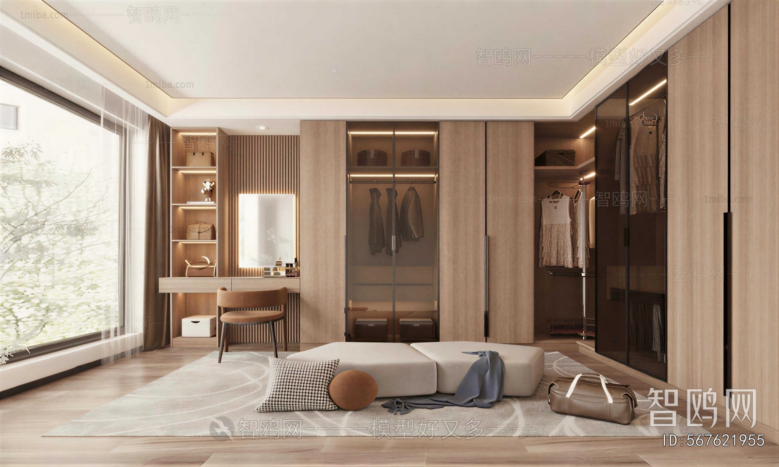 Modern Clothes Storage Area