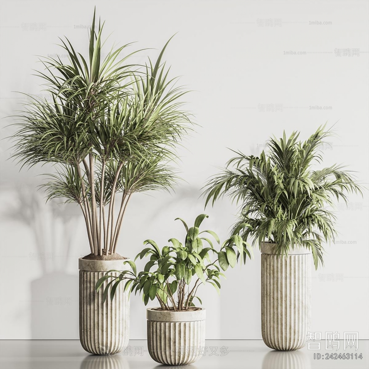 Modern Ground Green Plant Potted Plants