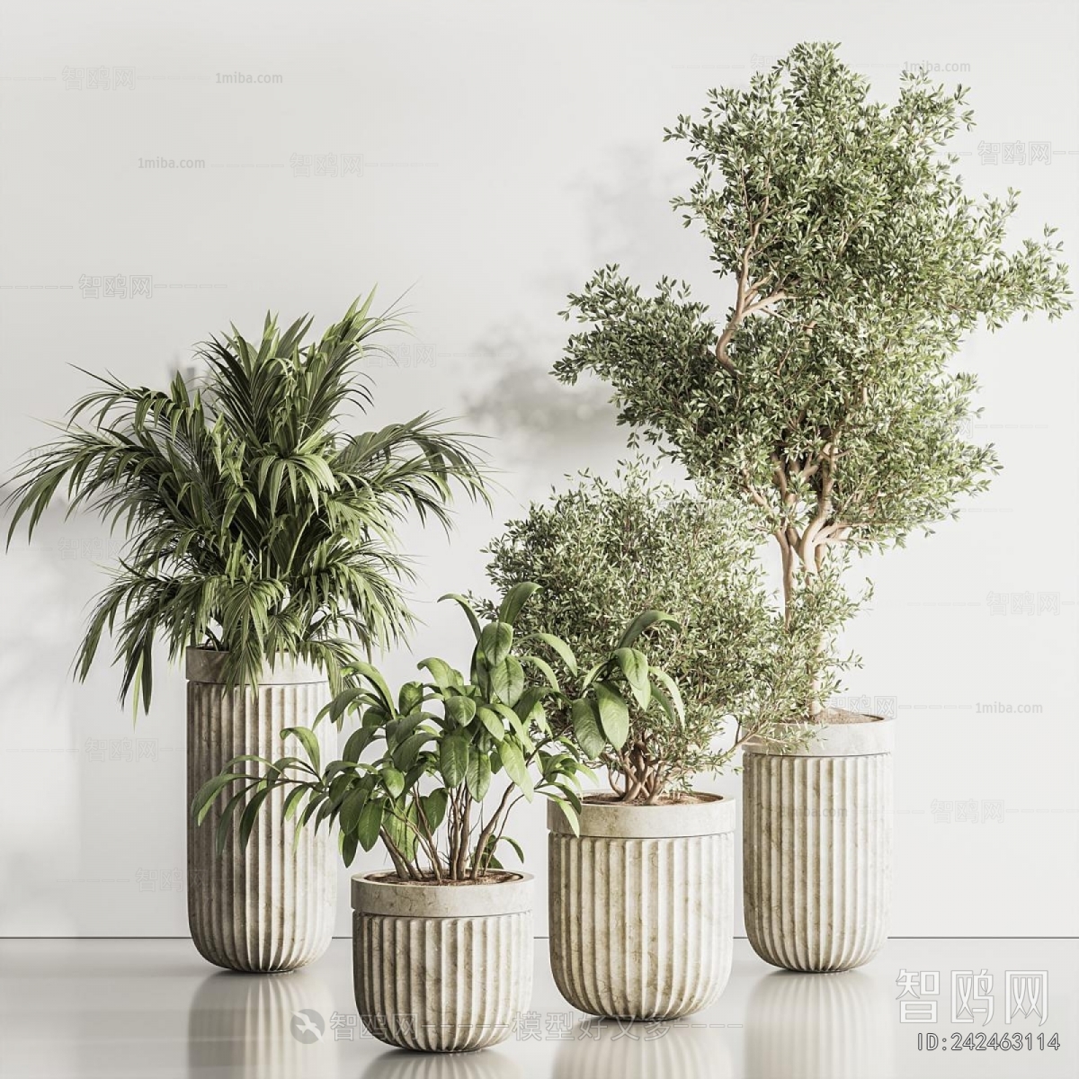 Modern Ground Green Plant Potted Plants