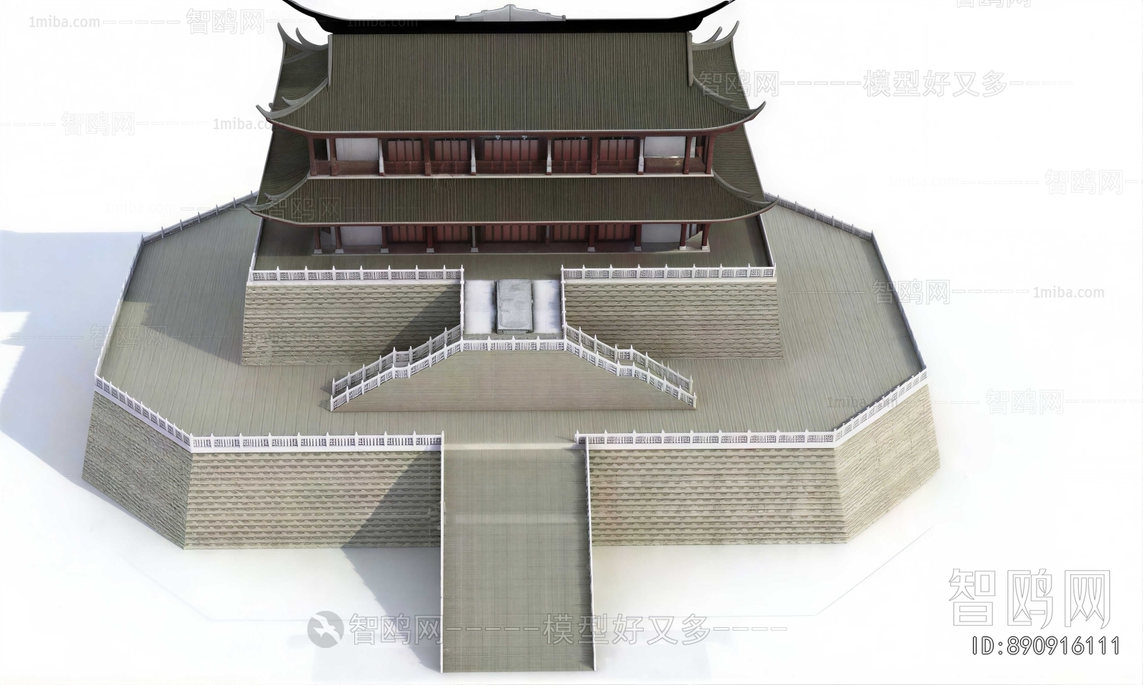 New Chinese Style Ancient Architectural Buildings