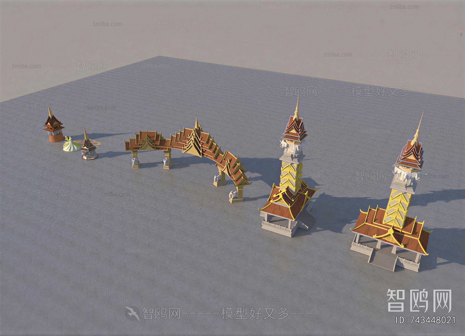 Southeast Asian Style Religious Architecture