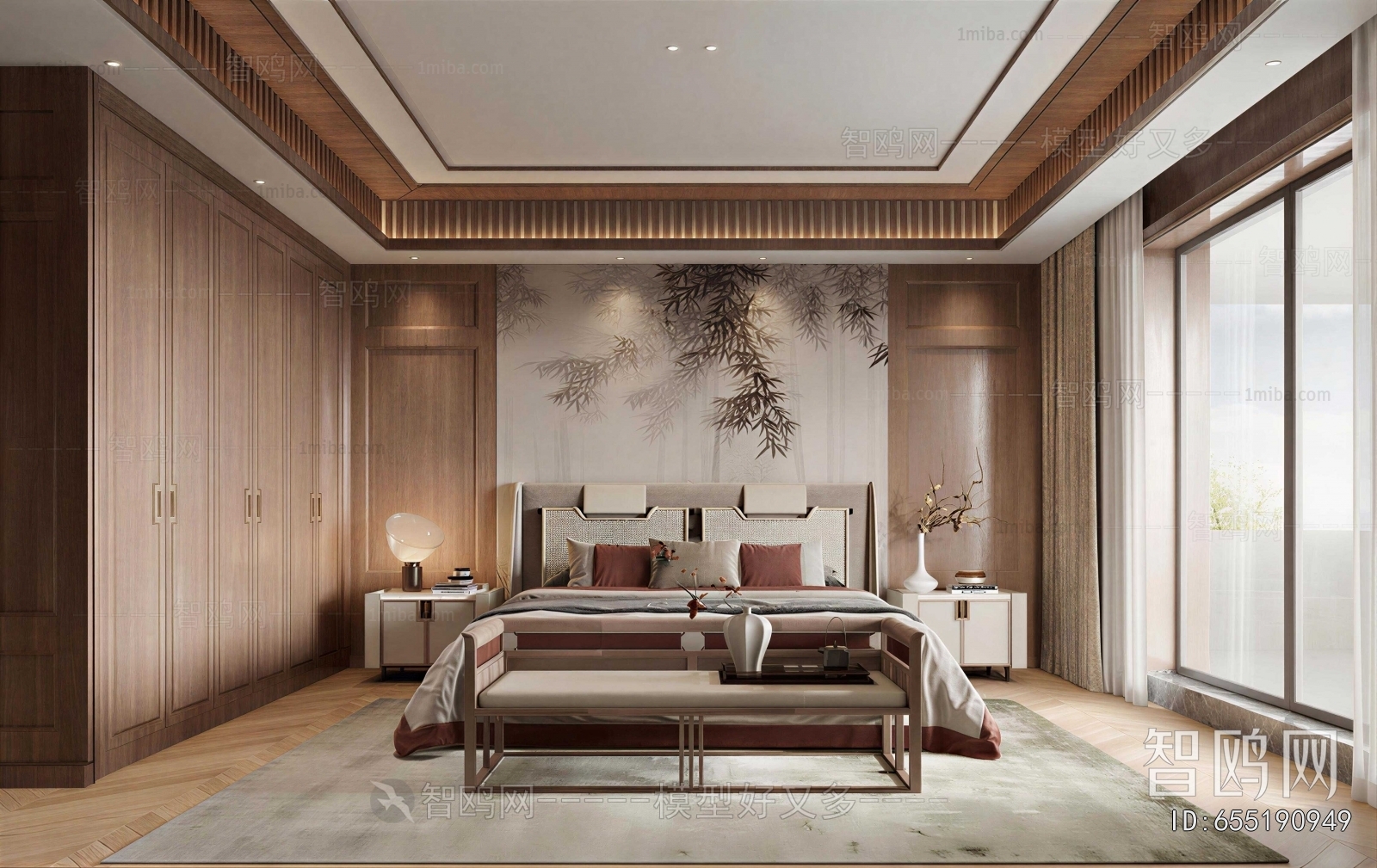 New Chinese Style Bedroom