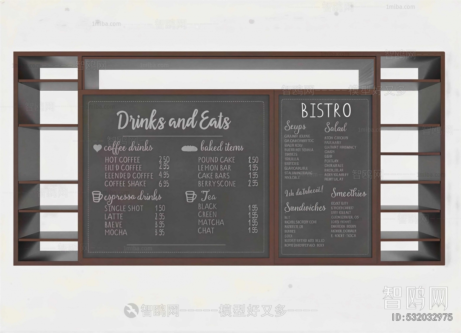 Industrial Style Blackboard/whiteboard
