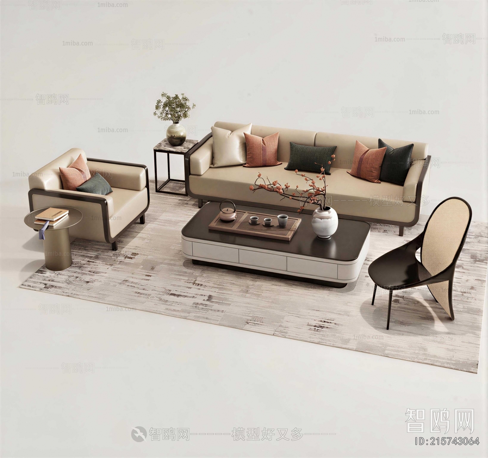 New Chinese Style Sofa Combination