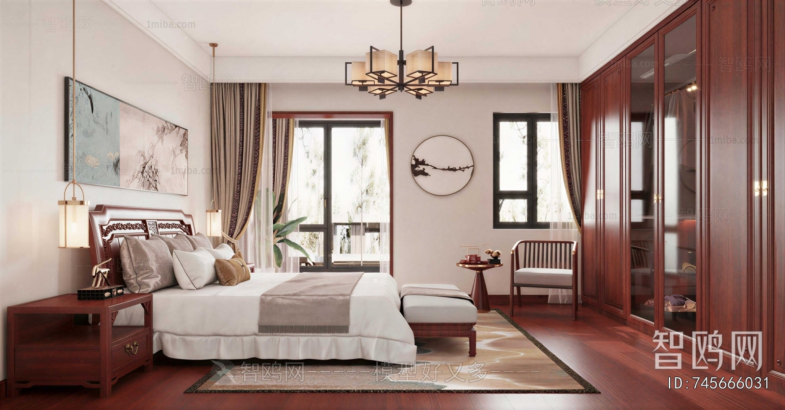 New Chinese Style Bedroom