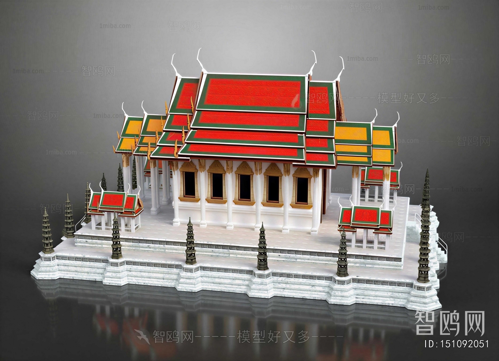 Southeast Asian Style Religious Architecture