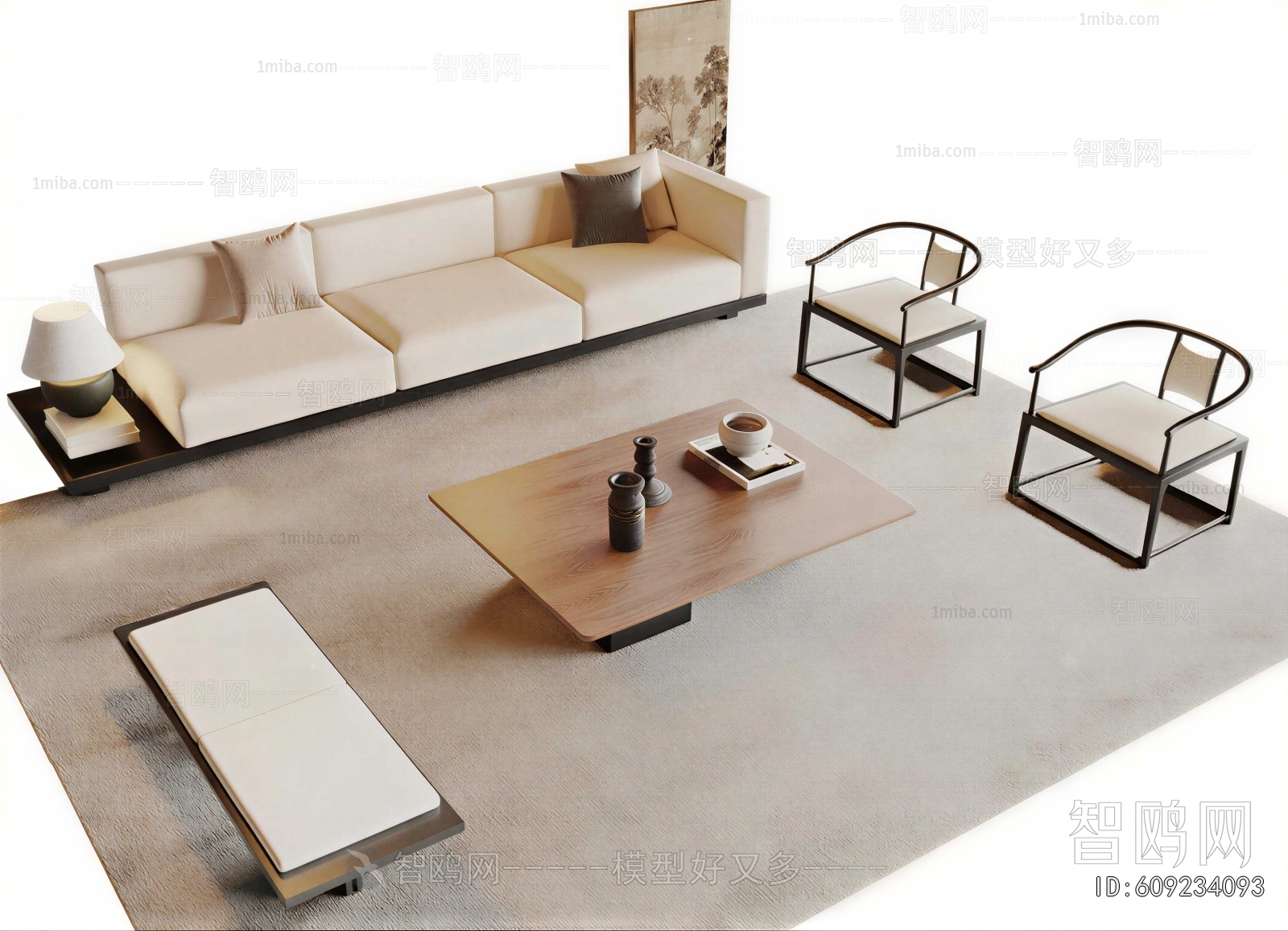 New Chinese Style Sofa Combination