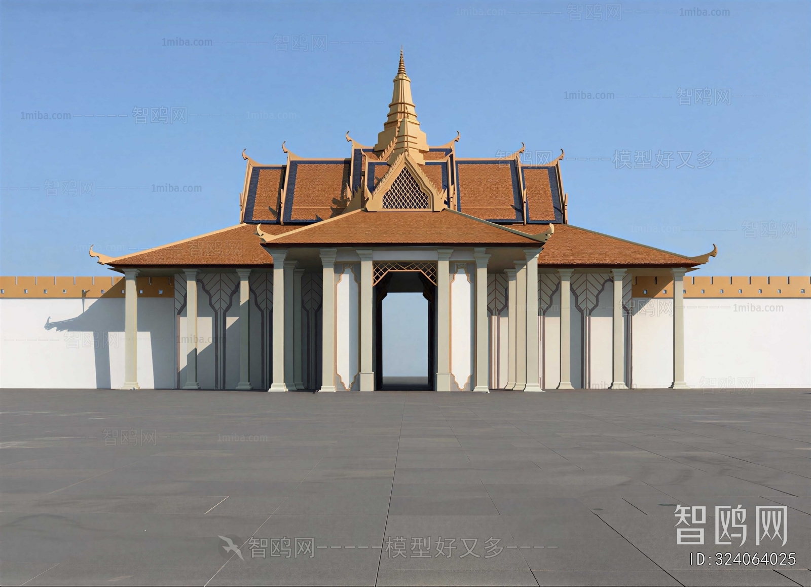 Southeast Asian Style Ancient Architectural Buildings