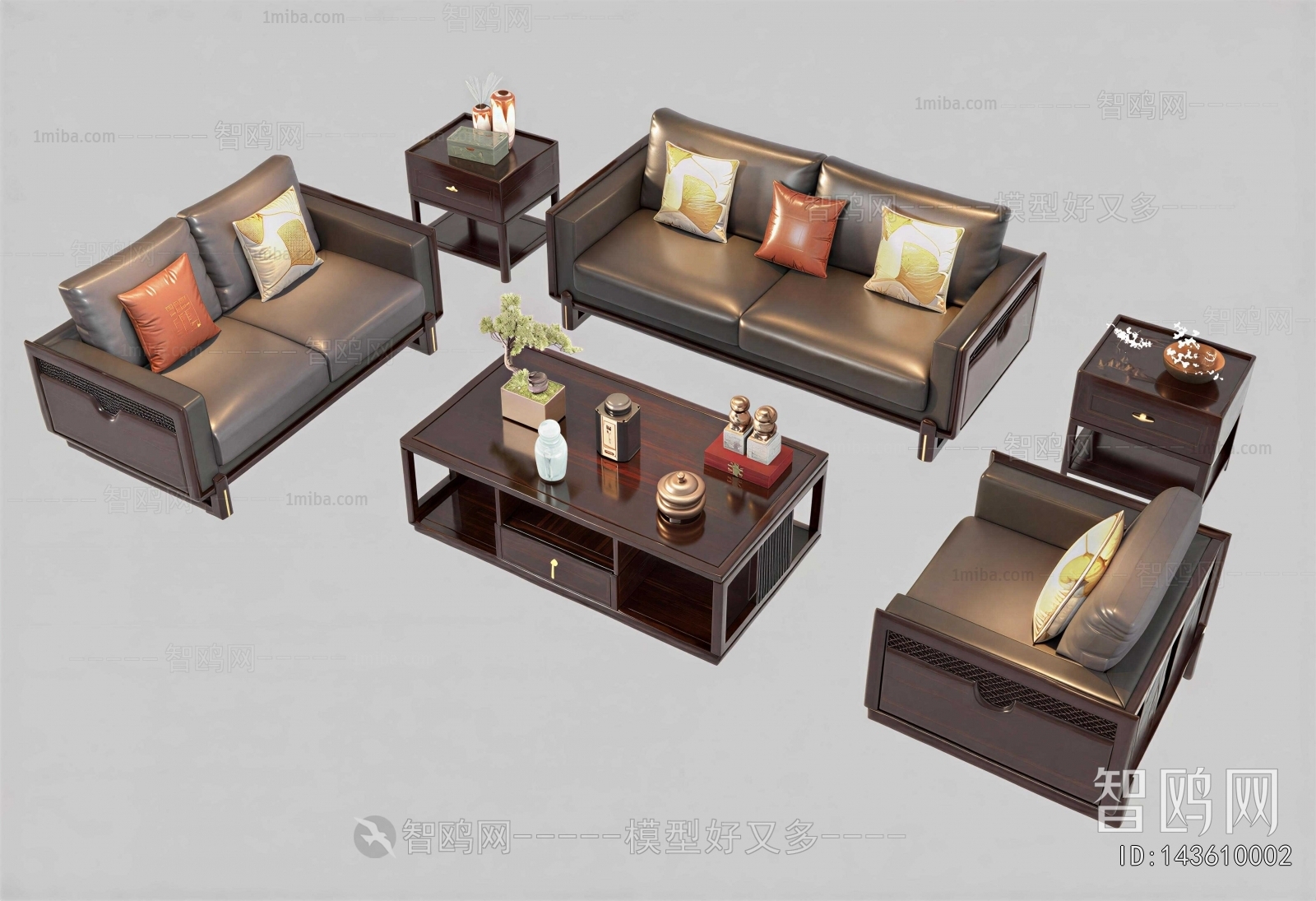 New Chinese Style Sofa Combination