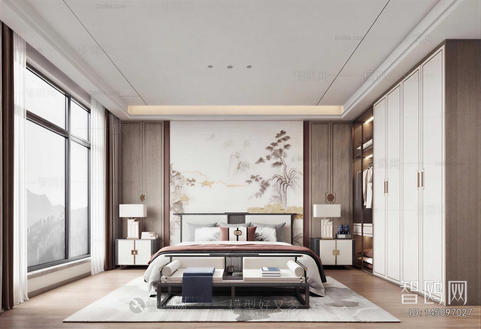 New Chinese Style Bedroom
