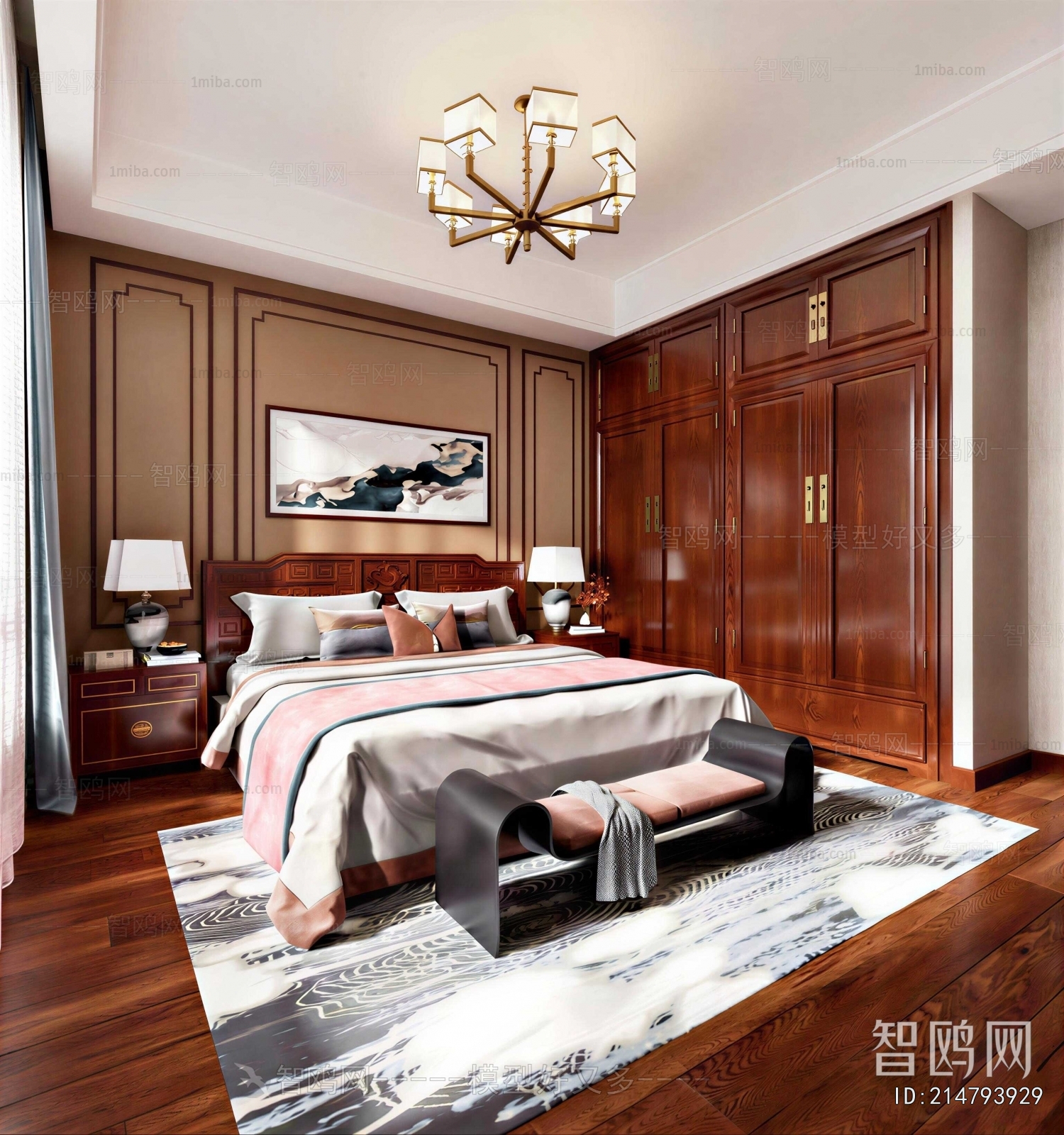 New Chinese Style Bedroom