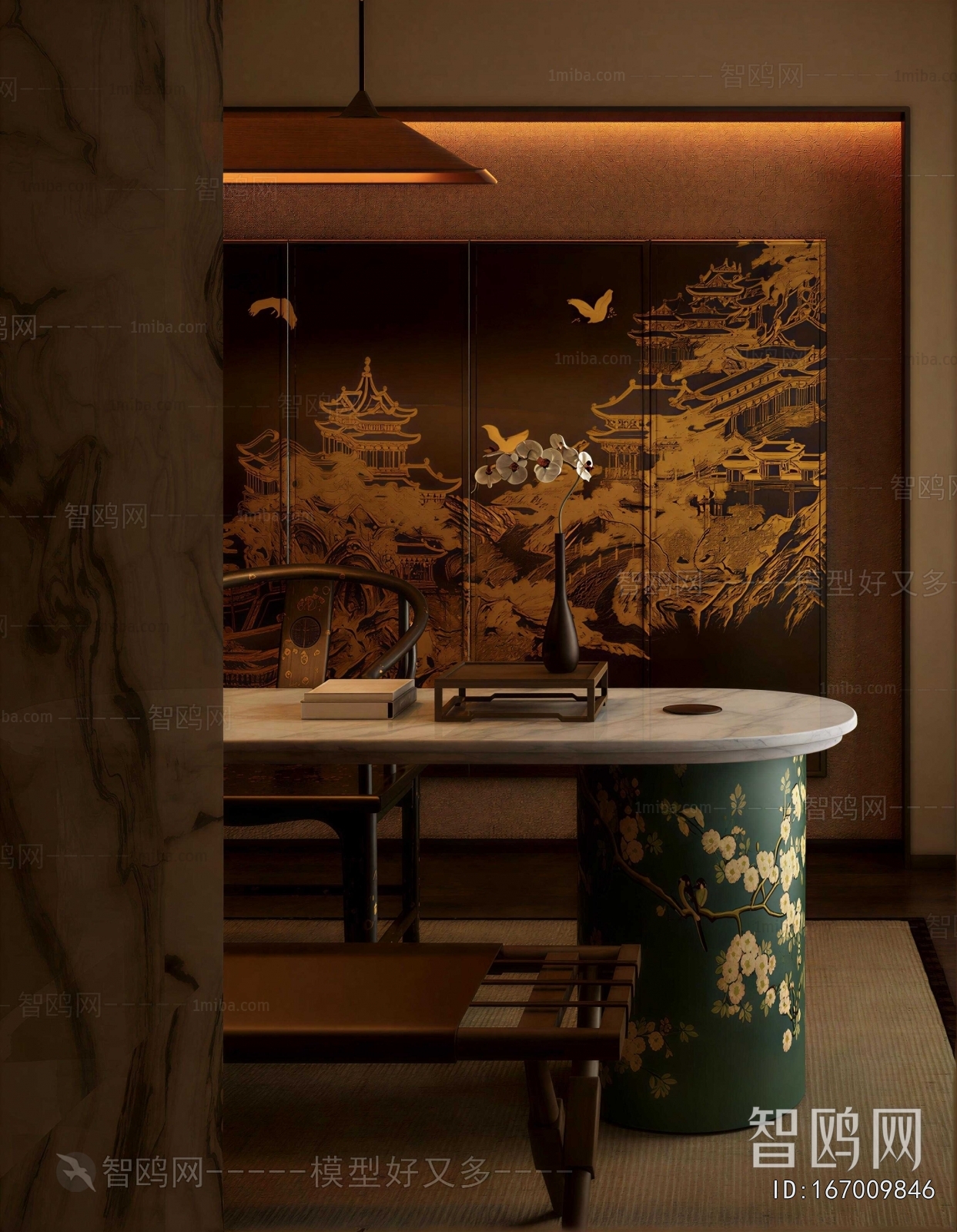 New Chinese Style Study Space