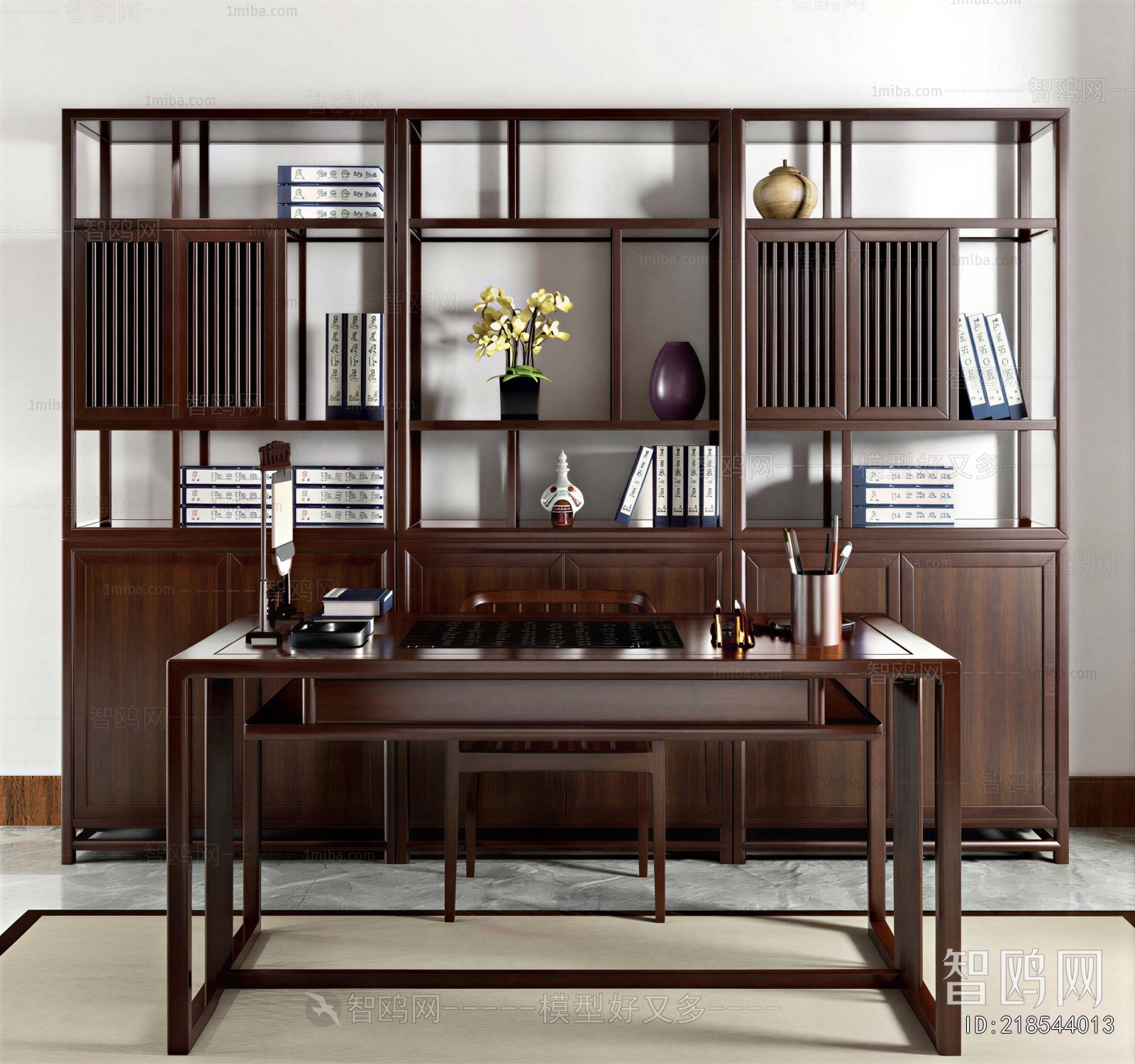 New Chinese Style Computer Desk And Chair