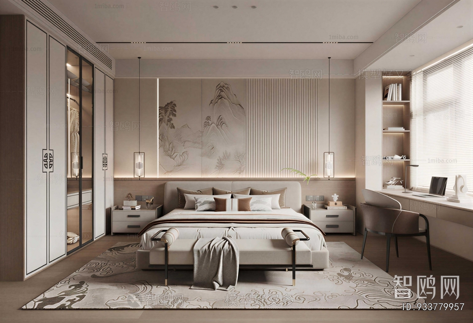 New Chinese Style Bedroom