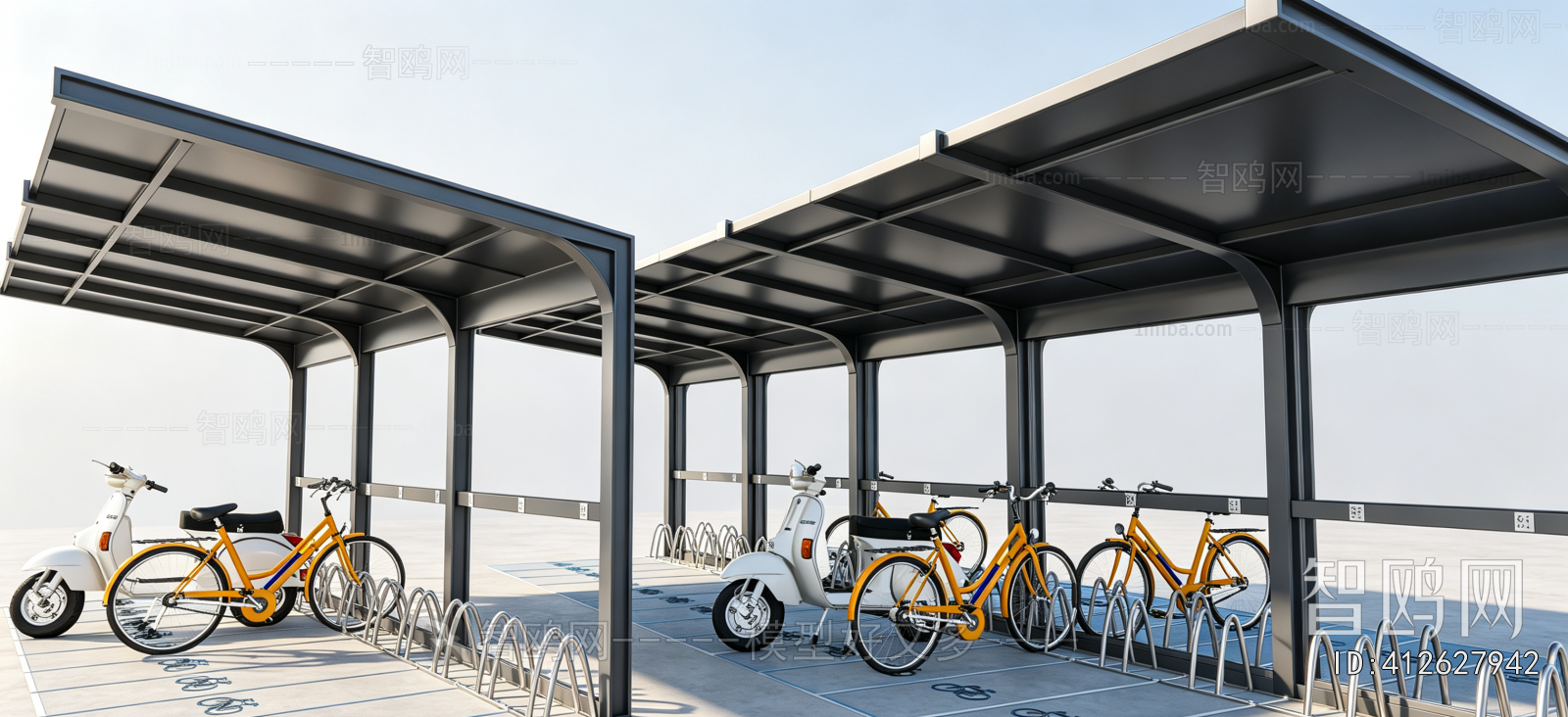 Modern Outdoor Parking Lot
