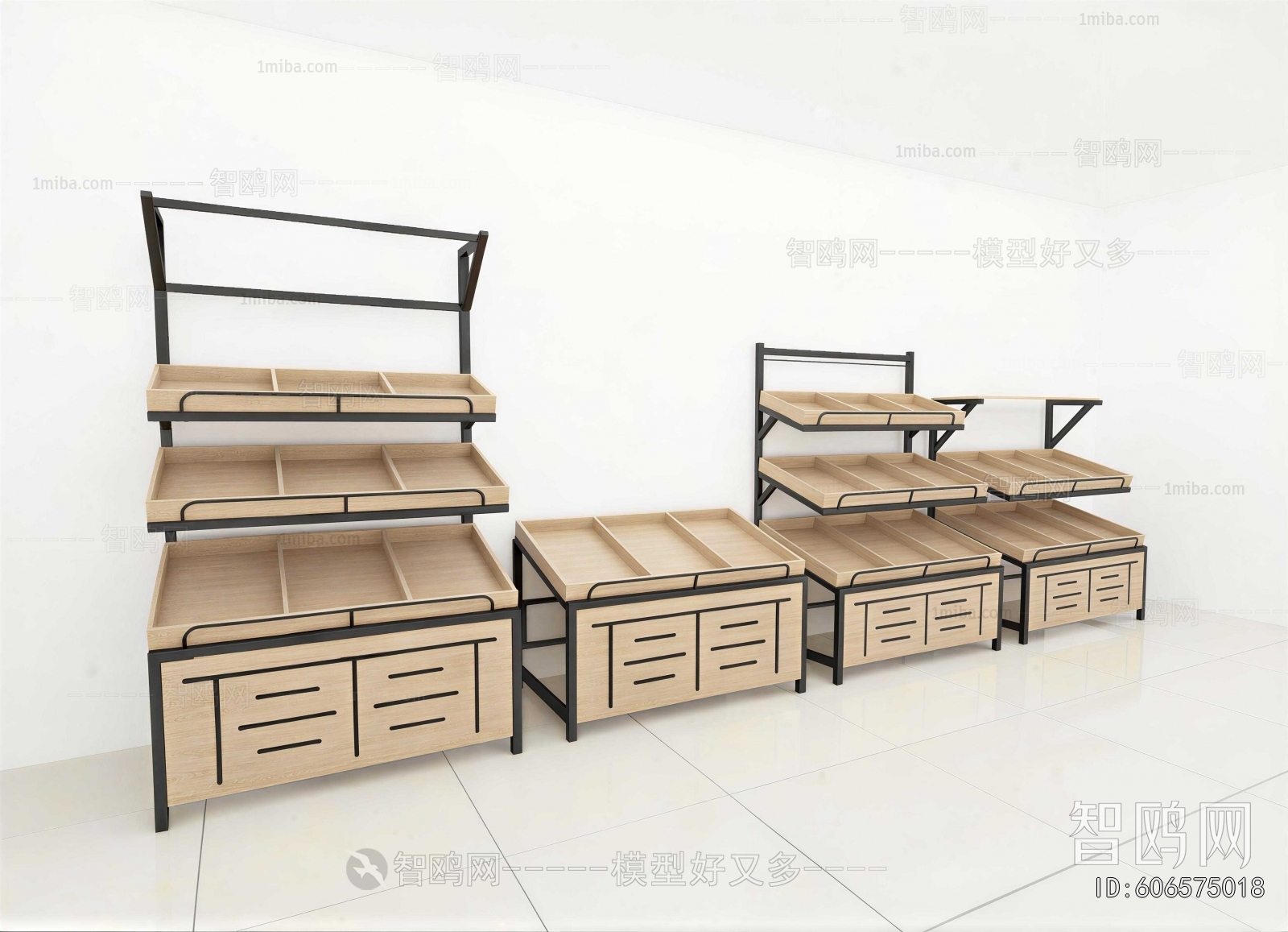 Industrial Style Supermarket Shelf