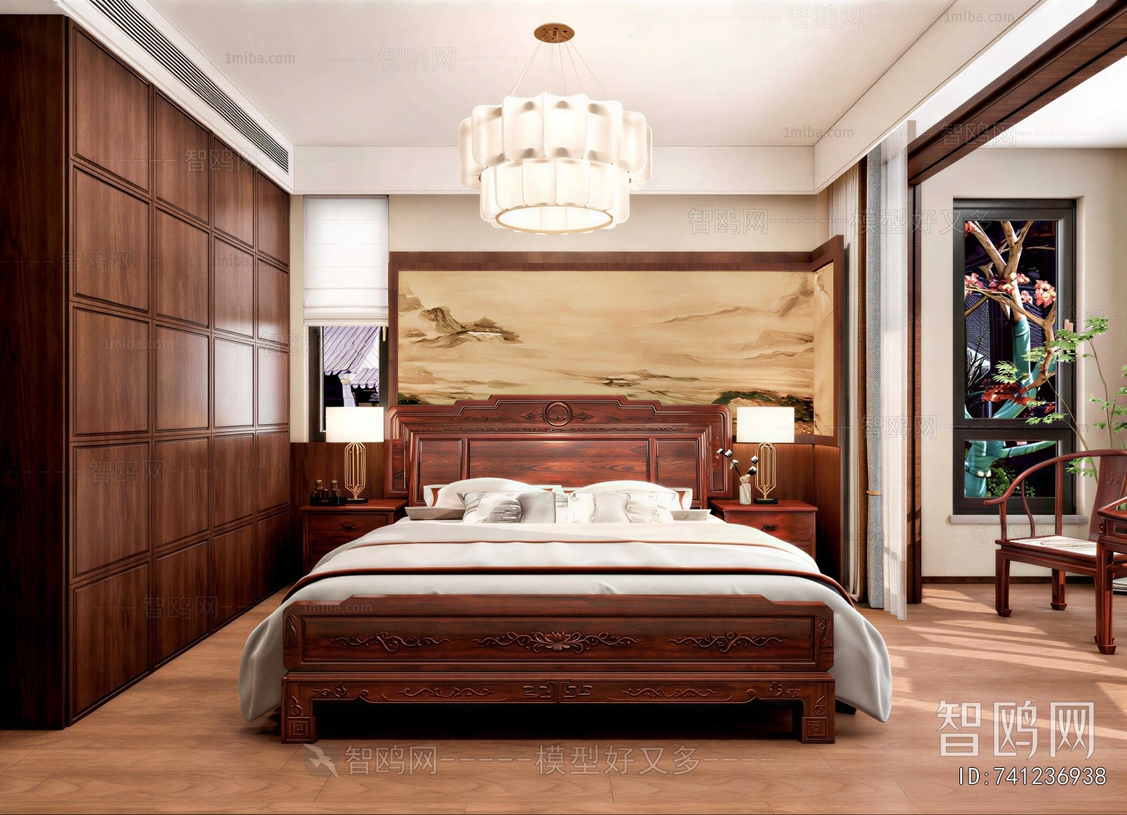New Chinese Style Bedroom