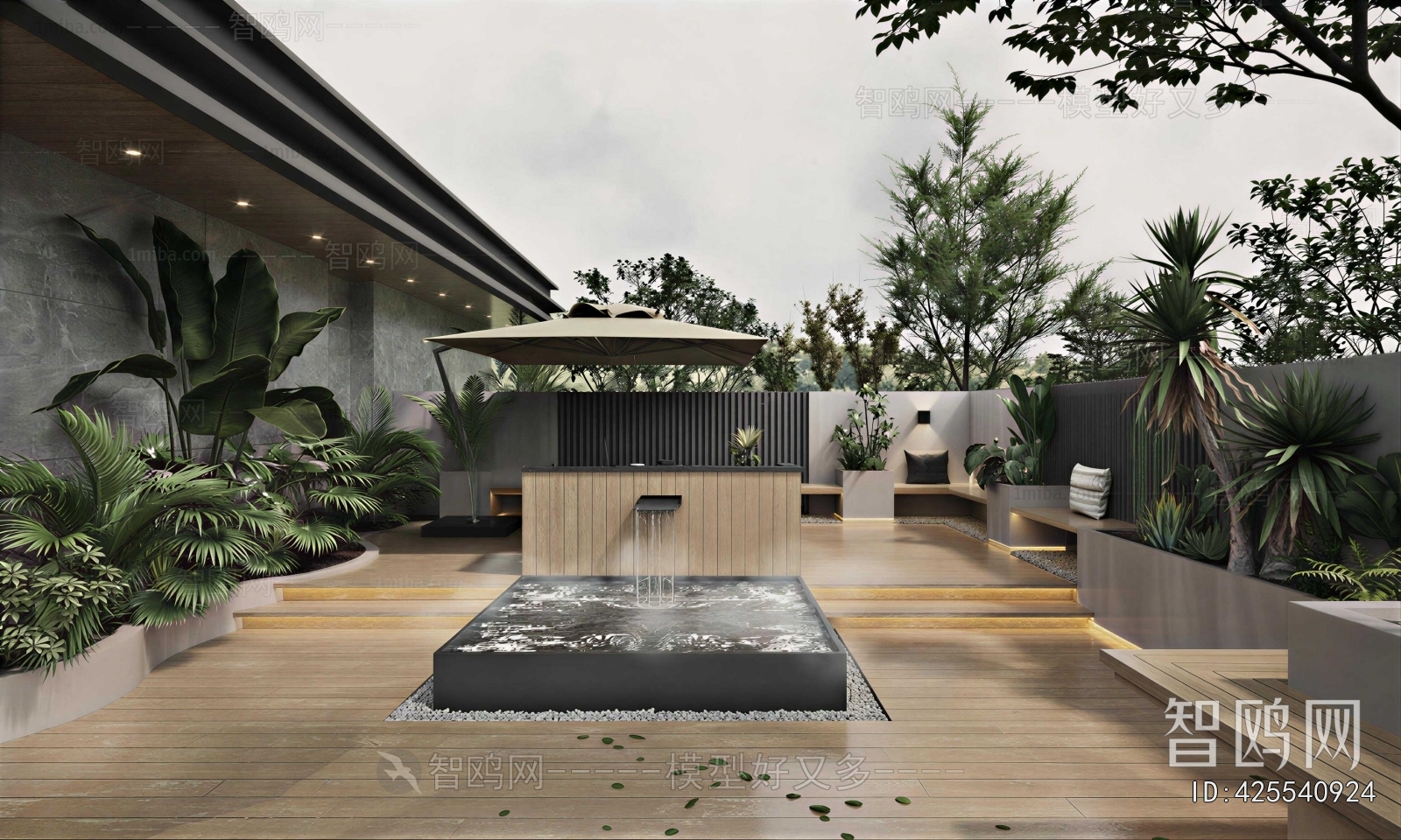 Modern Courtyard/landscape