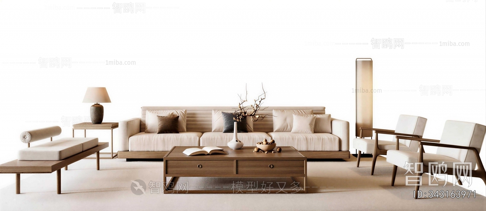 New Chinese Style Sofa Combination