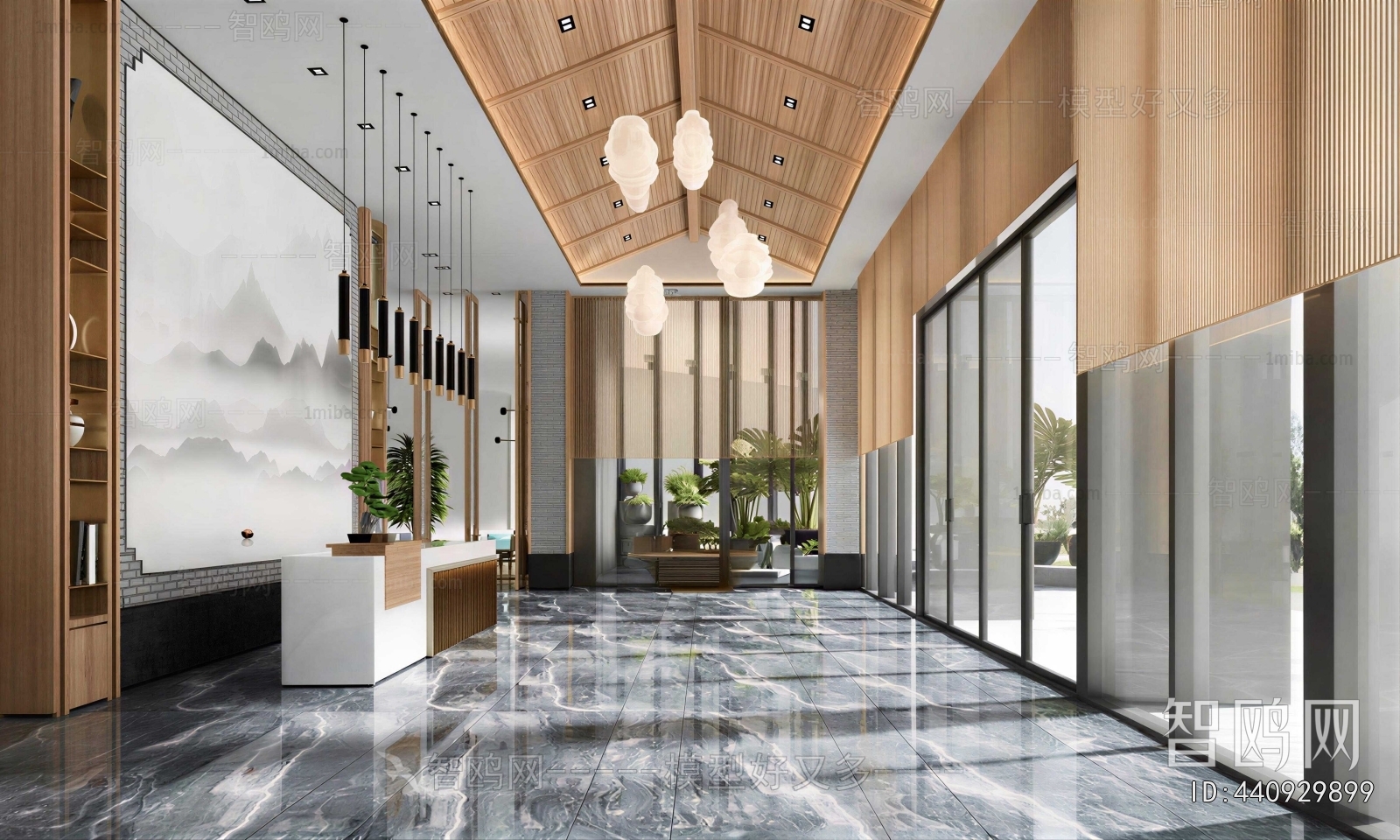 New Chinese Style Lobby Hall