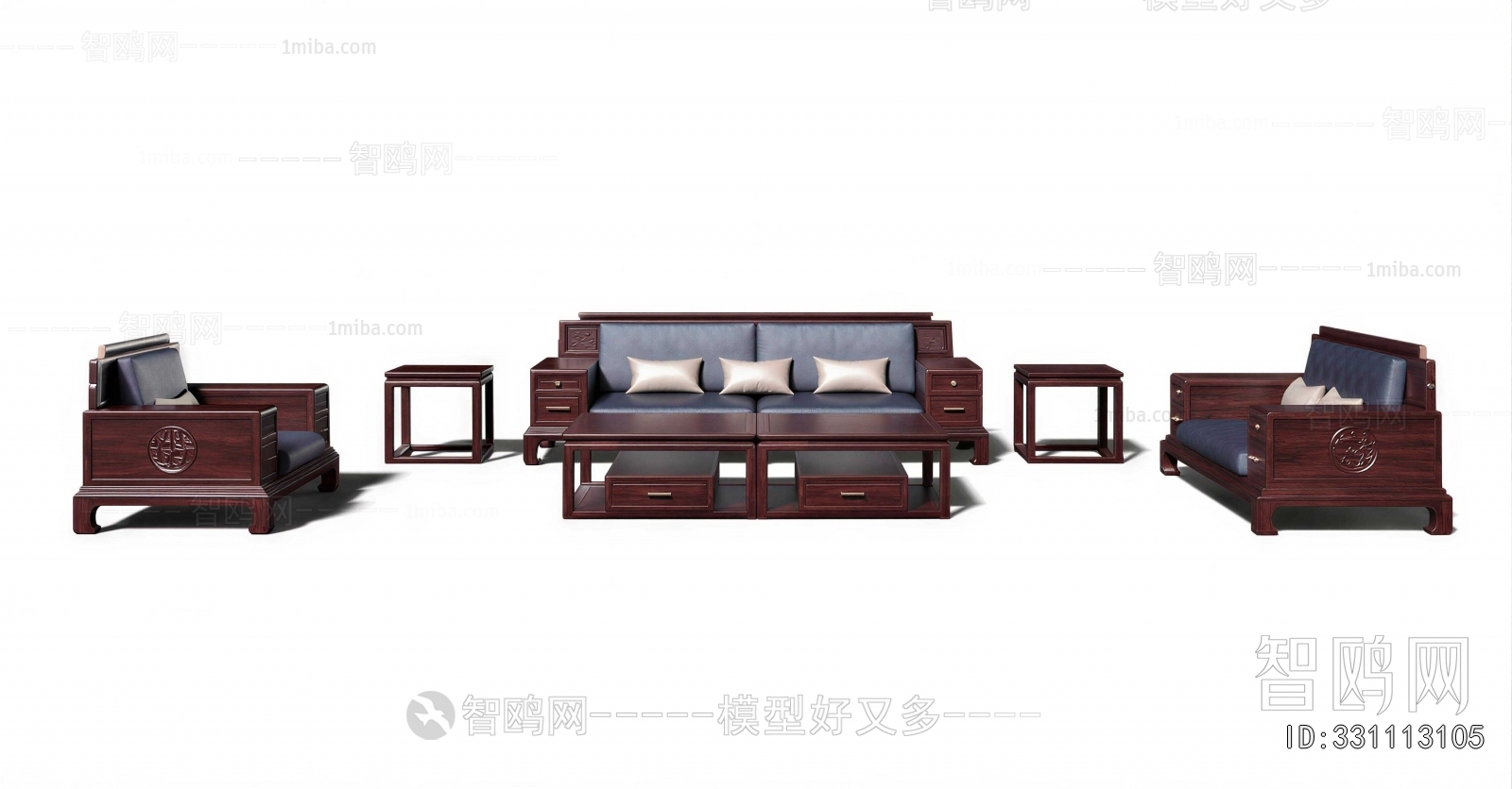 New Chinese Style Double Bed