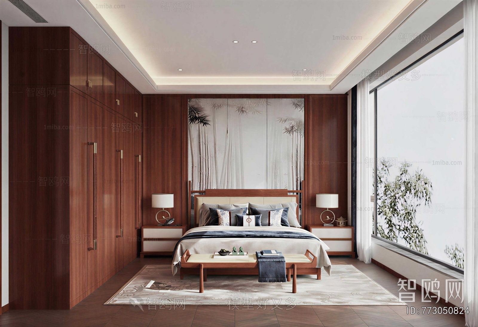 New Chinese Style Bedroom
