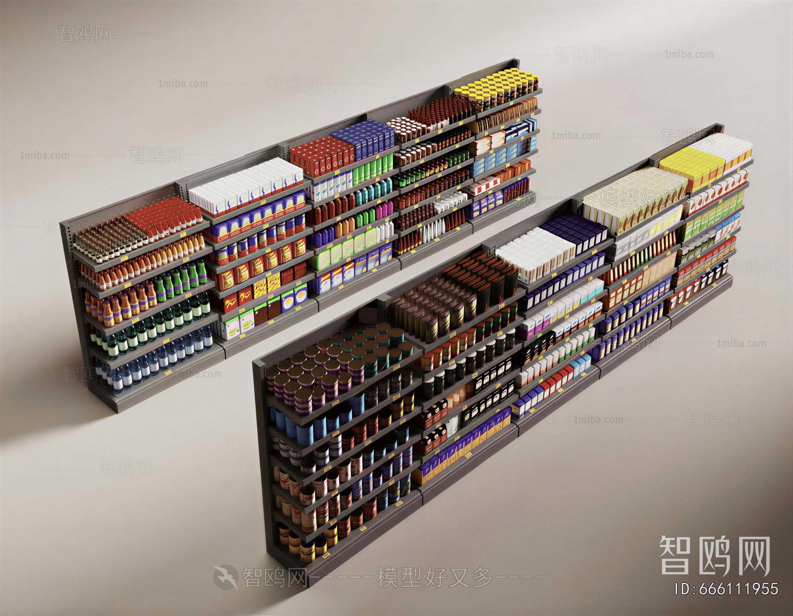 Modern Supermarket Shelf