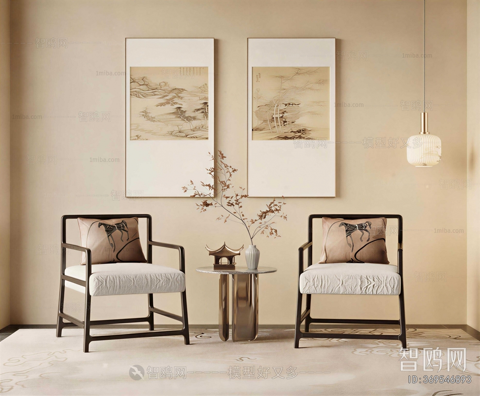 New Chinese Style Lounge Chair