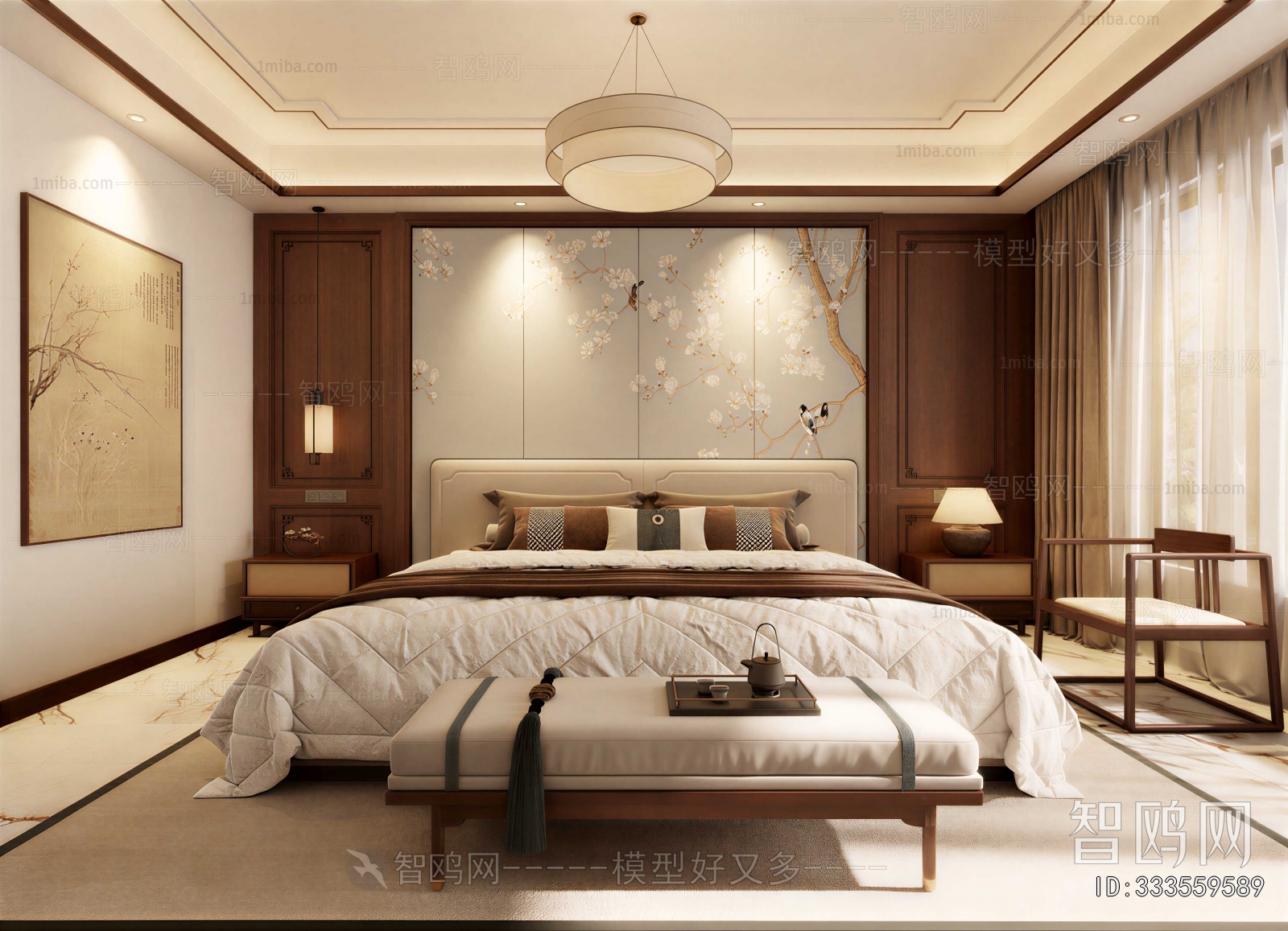 New Chinese Style Bedroom