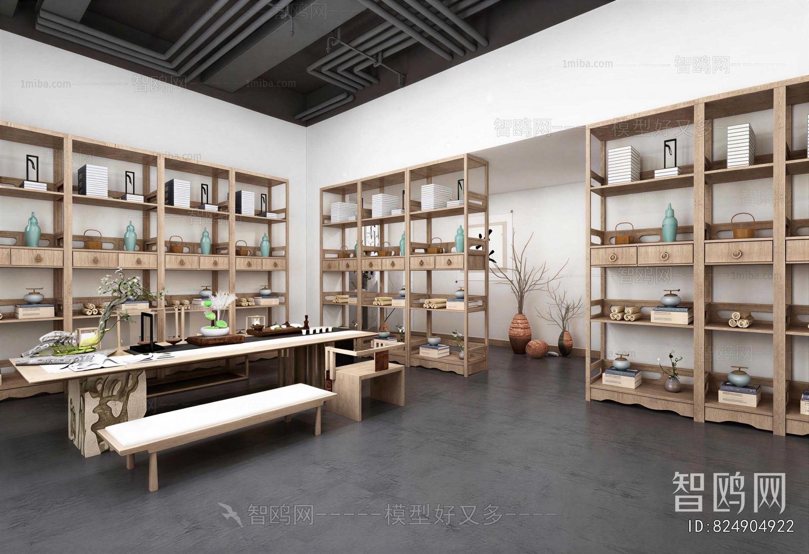 New Chinese Style Study Space