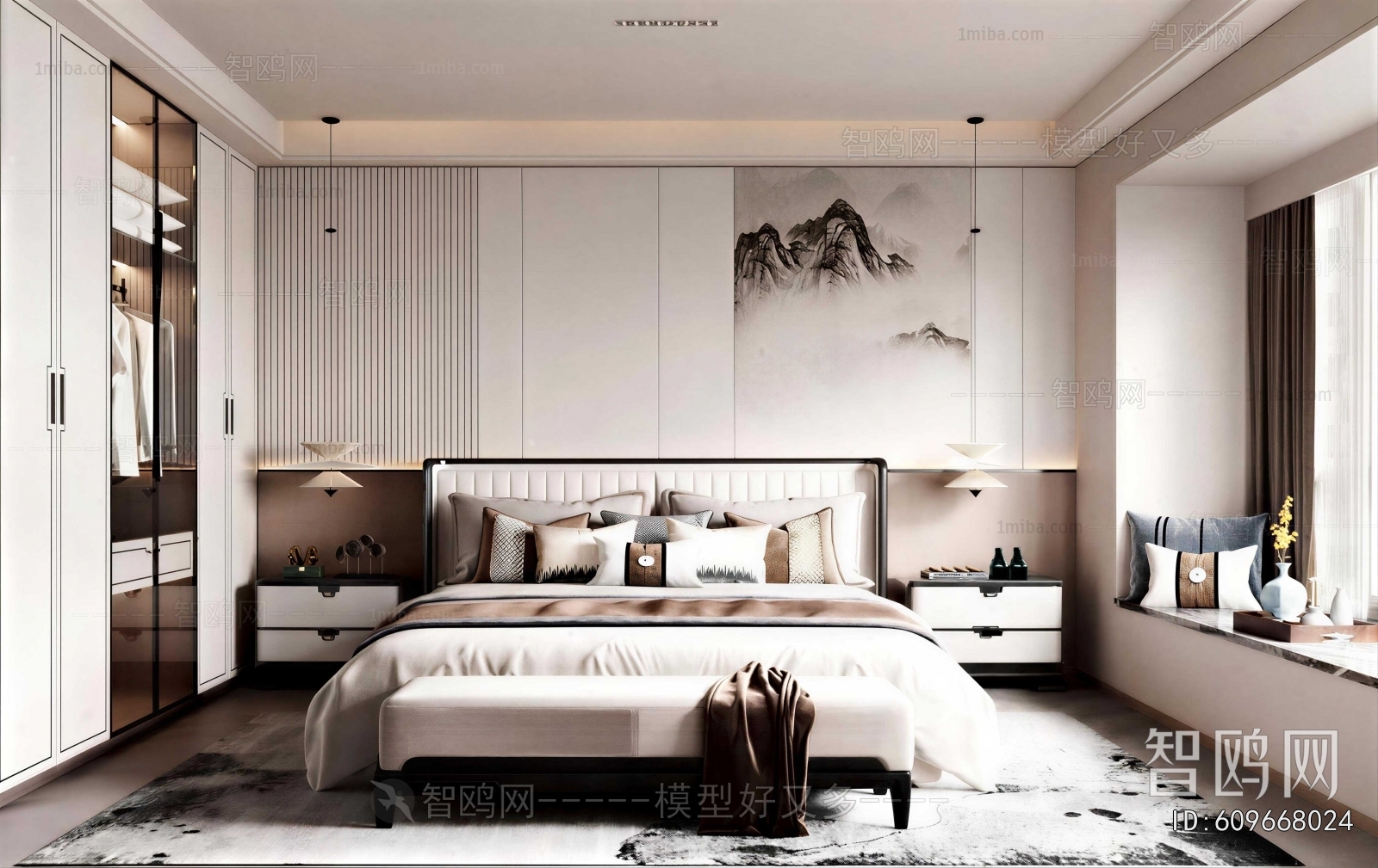 New Chinese Style Bedroom