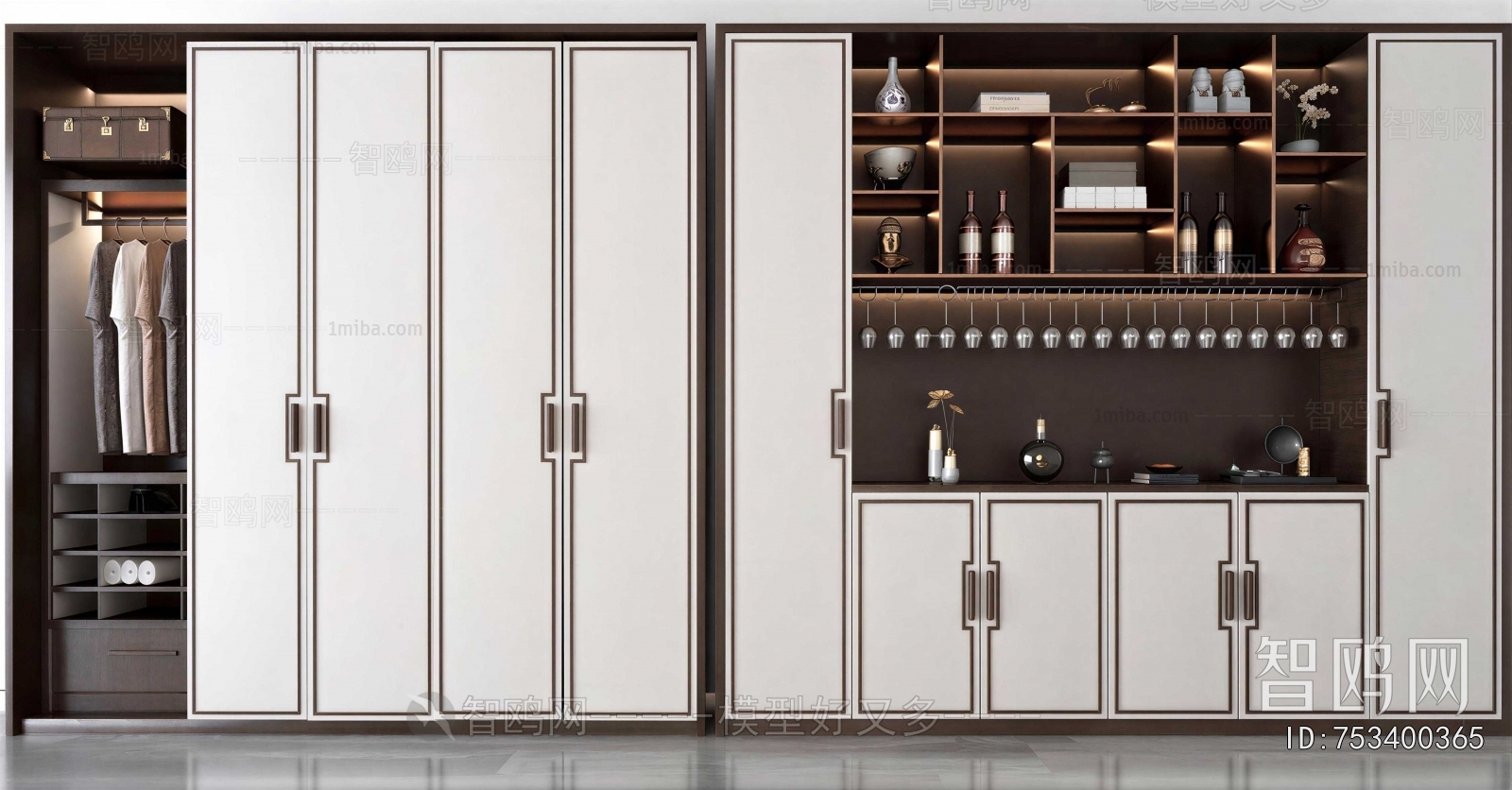 New Chinese Style Wine Cabinet