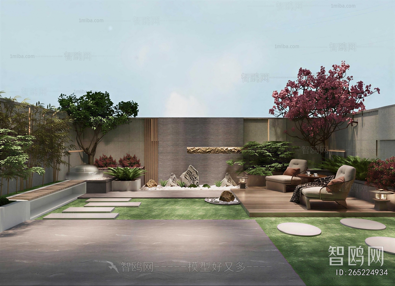 New Chinese Style Courtyard/landscape