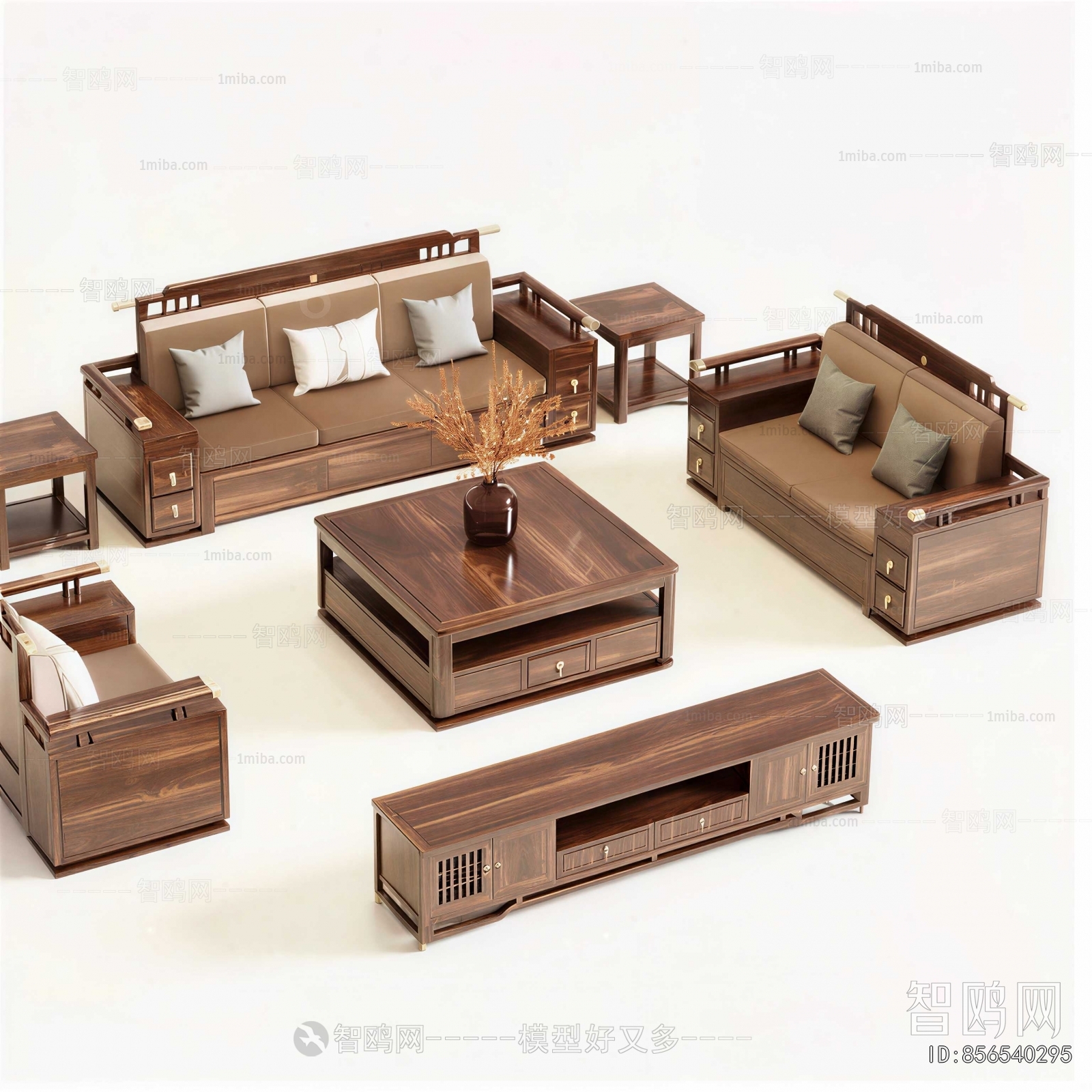 New Chinese Style Sofa Combination