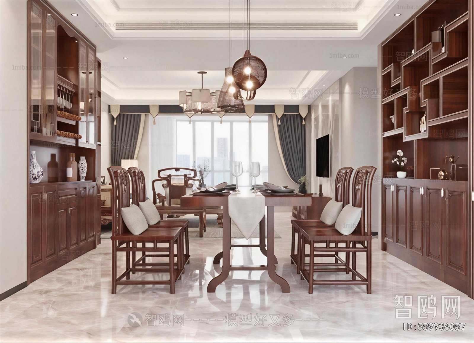 New Chinese Style Dining Room