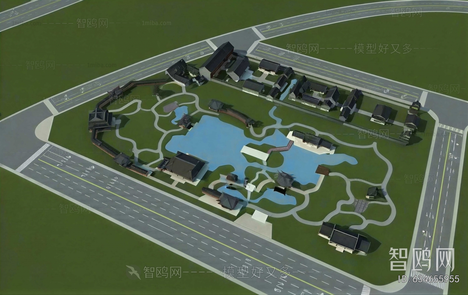 Chinese Style Architectural Bird's-eye View Planning