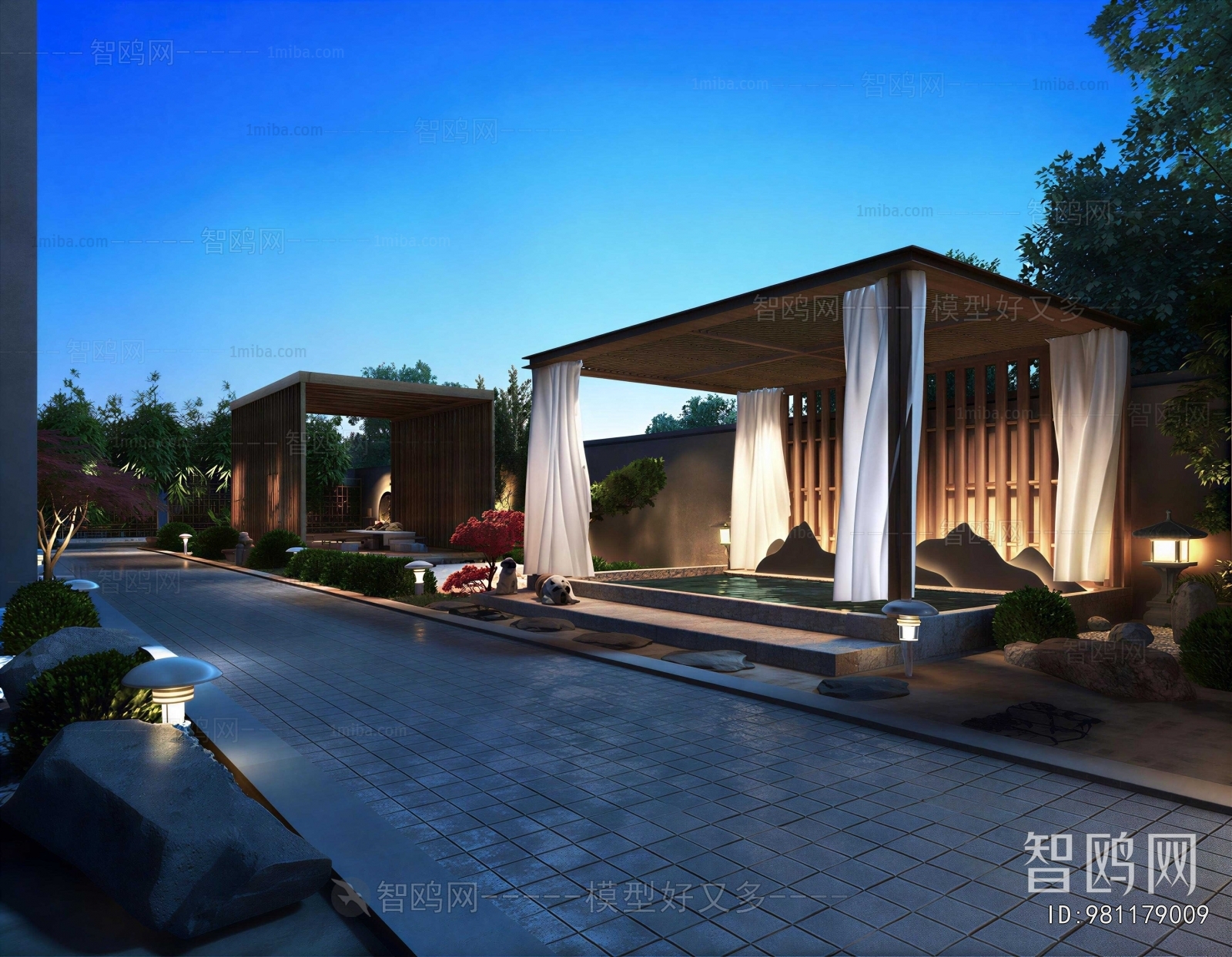 New Chinese Style Courtyard/landscape