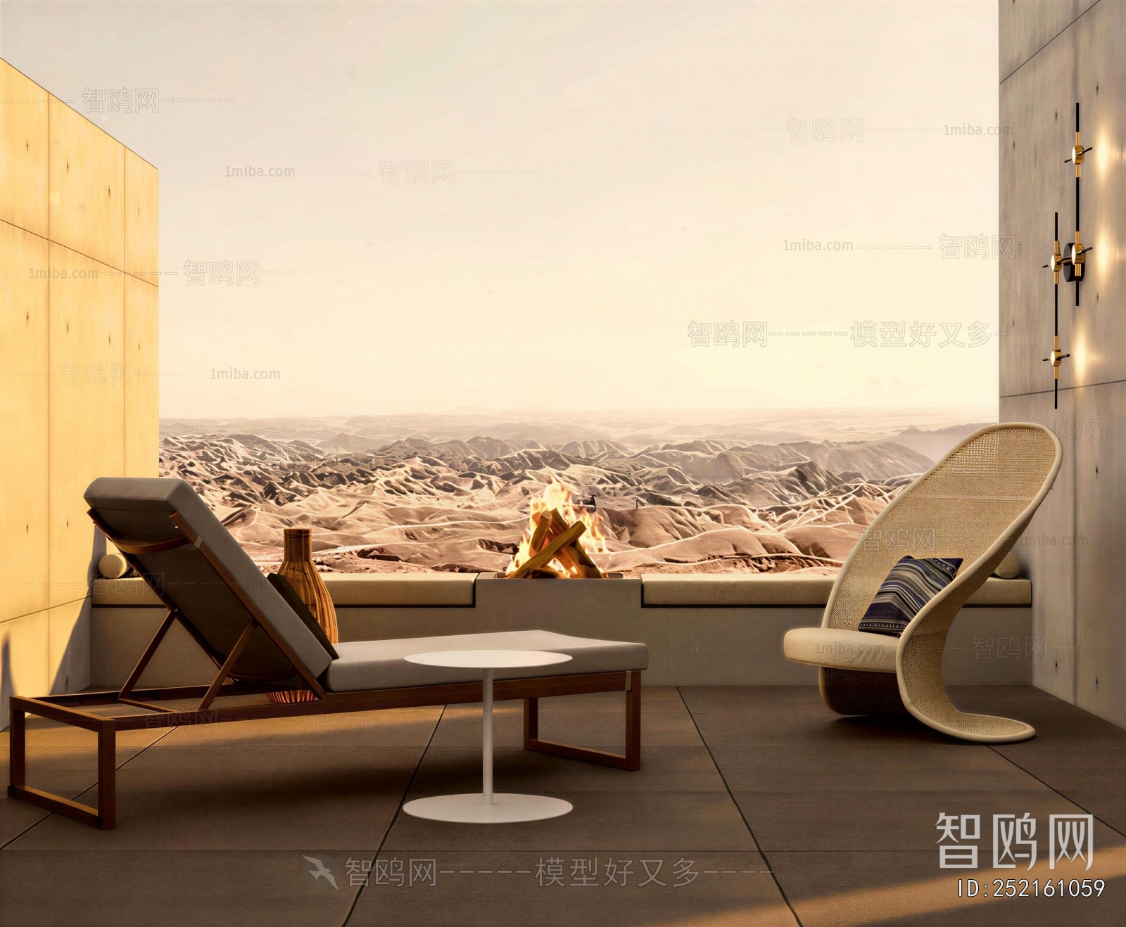 Wabi-sabi Style Leisure Balcony