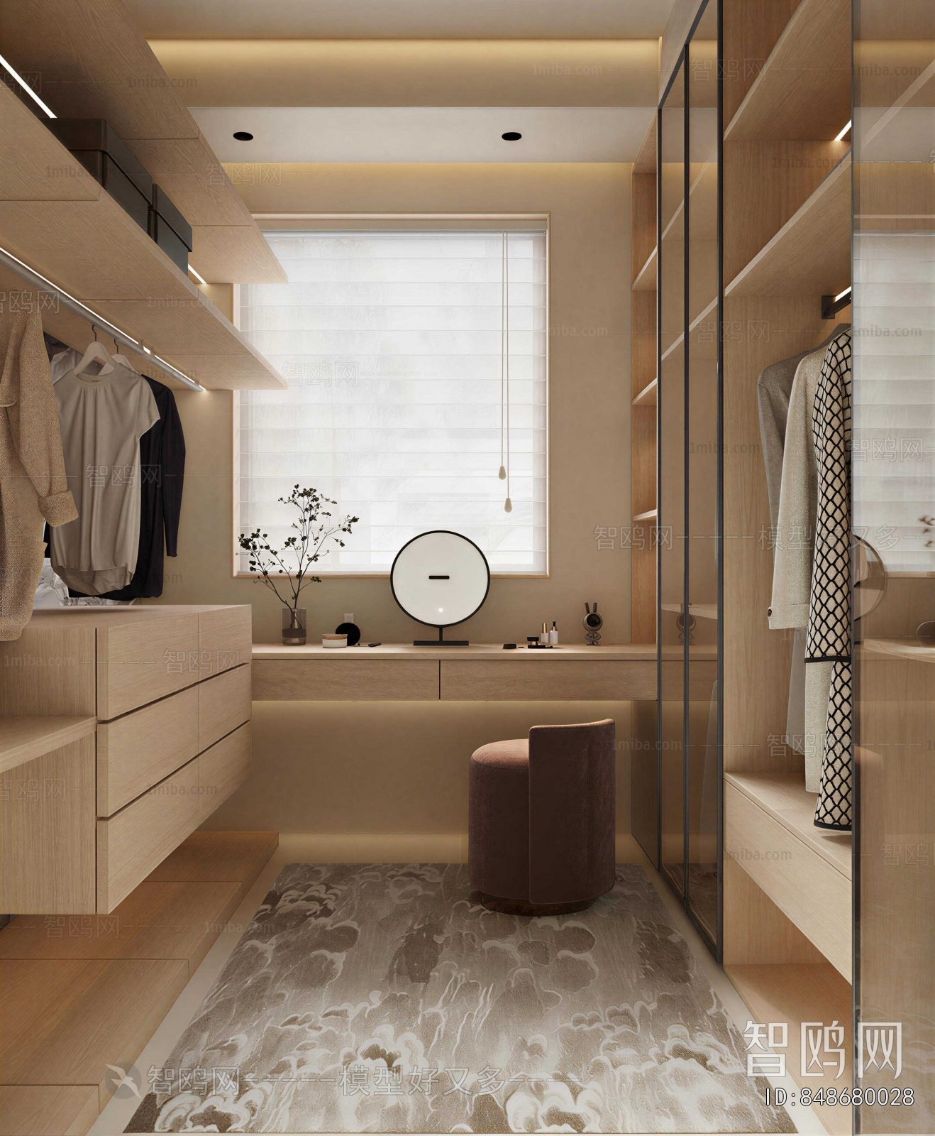 Modern Clothes Storage Area