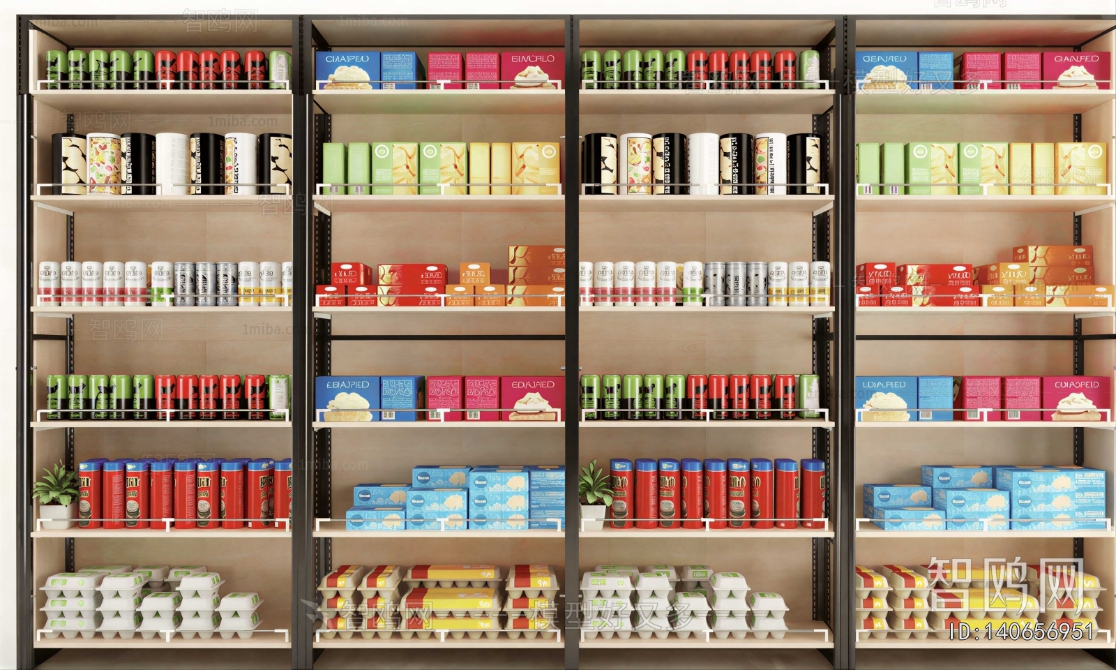 Modern Supermarket Shelf
