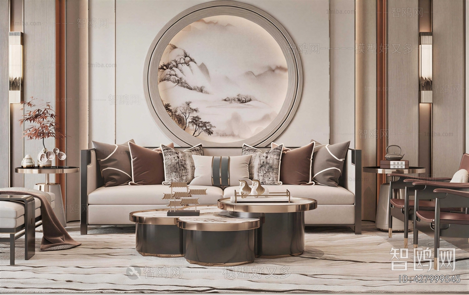 New Chinese Style Sofa Combination