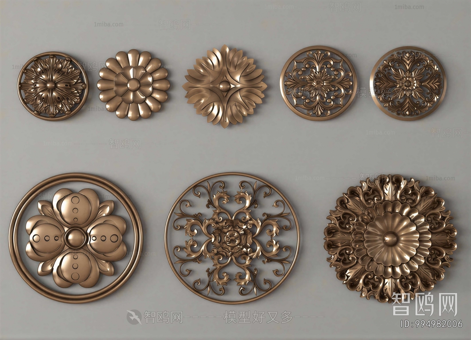 New Classical Style Plaster Carved Top Plate