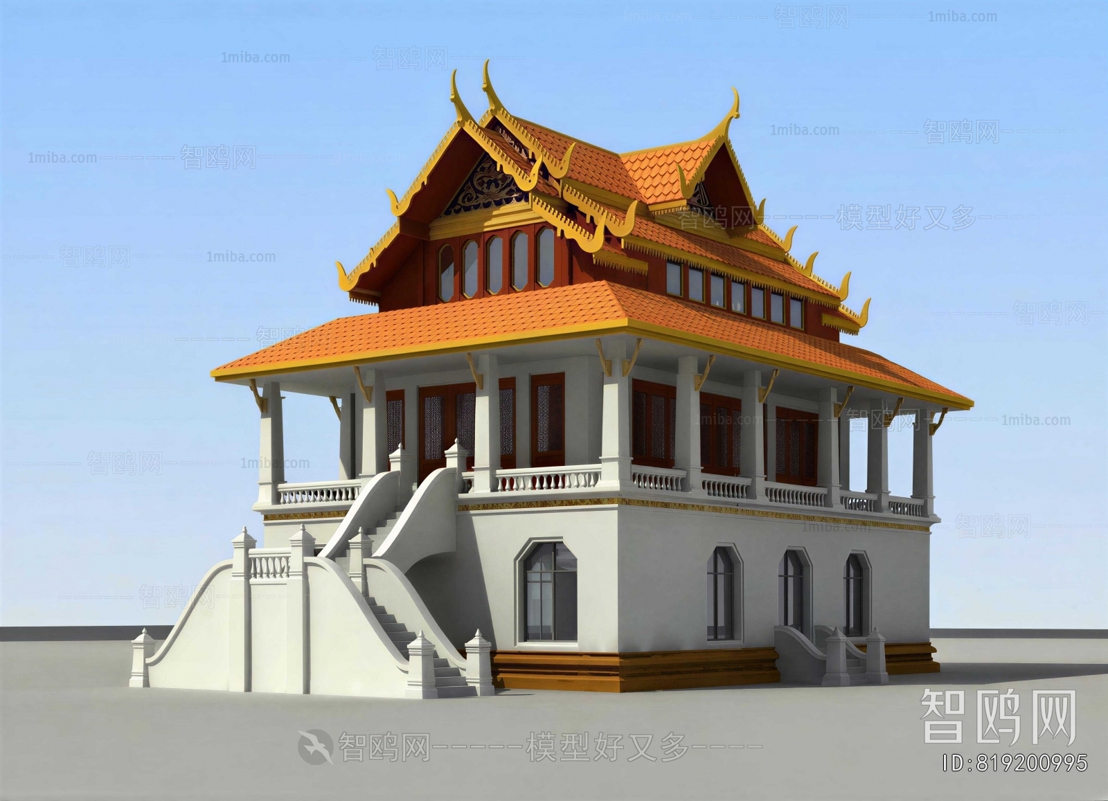Southeast Asian Style Ancient Architectural Buildings